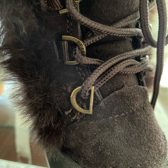 BEARPAW Women's Floral Tess Faux Fur-Trim Duck Boot Winter White US 6M / EUR 37 - Picture 6 of 8